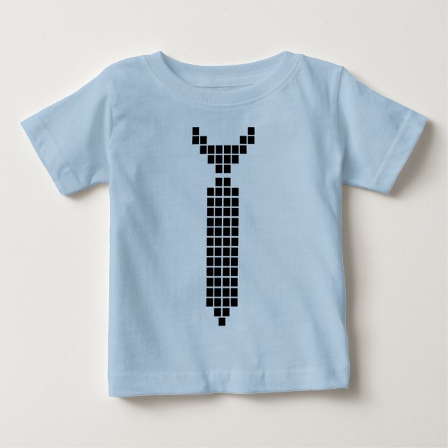 T-shirt Pour Bébé Cravate de pixel (Devant)
