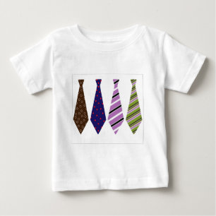 T-shirt Pour Bébé Cravates de père de la Fête Mode Élégant