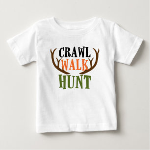 T-SHIRT POUR BÉBÉ CRAWL, MARCHE, CHASSE
