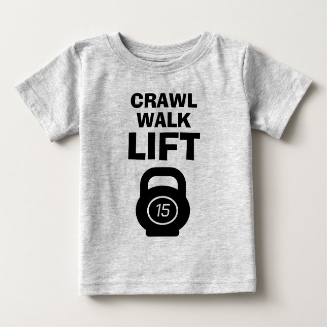 T-SHIRT POUR BÉBÉ CRAWL WALK LIFT (Devant)