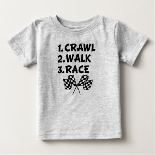 T-shirt Pour Bébé Crawl Walk Race drôle baby-shirt garçon