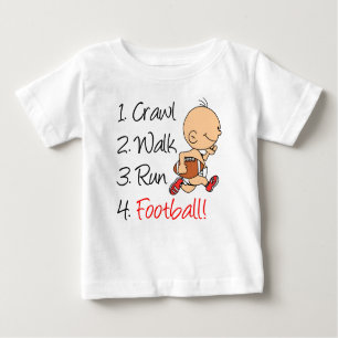 T-shirt Pour Bébé Crawl Walk Run Football
