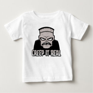 T-shirt Pour Bébé Création Classique d'Horreur Créative Frankenstein