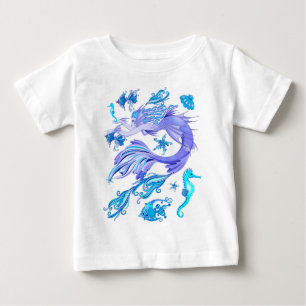 T-shirt Pour Bébé Créature de Fée Violette Sirène