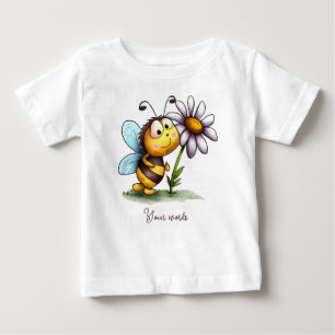 T-shirt Pour Bébé Créez Votre Propre Abeille Bourdon Mignonne & Marg