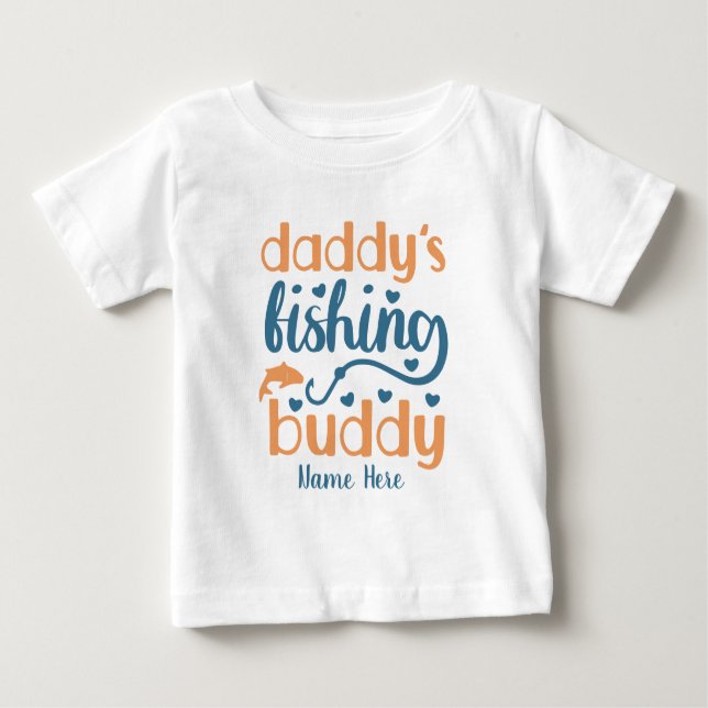 T-shirt Pour Bébé Créez votre propre ami de pêche de papa (Devant)