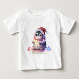 T-shirt Pour Bébé Créez votre propre bébé Penguin Bird Père Noël