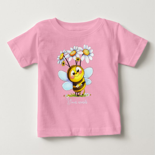 T-shirt Pour Bébé Créez votre propre Bumble Bee & Daisy (Devant)