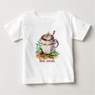 T-shirt Pour Bébé Créez votre propre cacao à menthe chaude de Noël