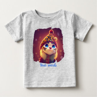 T-shirt Pour Bébé Créez votre propre Cheetah de Noël