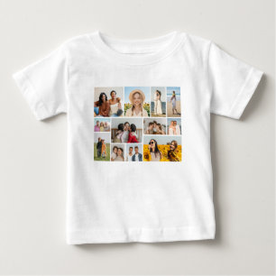 T-shirt Pour Bébé Créez votre propre collage de 12 photos