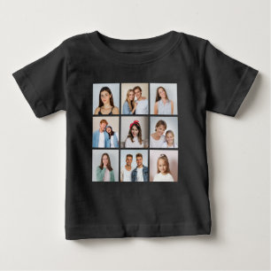 T-shirt Pour Bébé Créez votre propre collage de 9 photos