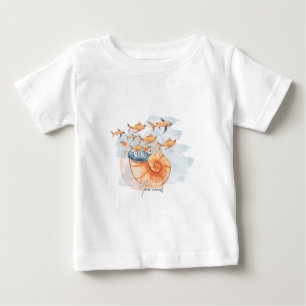 T-shirt Pour Bébé Créez votre propre coquillage et poisson sous-mari