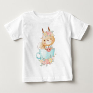 T-shirt Pour Bébé Créez votre propre Coupe de thé à l'écureuil