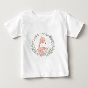 T-shirt Pour Bébé Créez Votre Propre Couronne de Flamant Rose Prince
