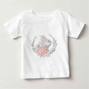 T-shirt Pour Bébé Créez votre propre éléphant mignon fille d'anniver