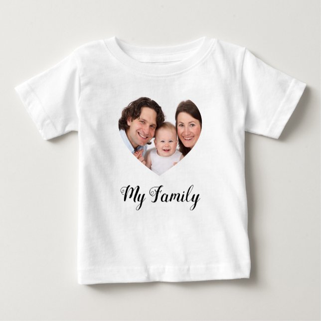 T-shirt Pour Bébé Créez votre propre J'aime Ma famille Saint-Valenti (Devant)