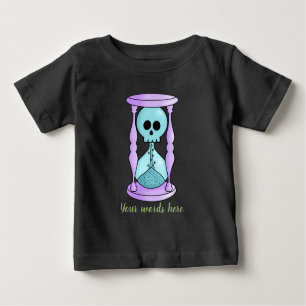 T-shirt Pour Bébé Créez Votre Propre Kawaii Skull Hourglass