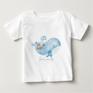 T-shirt Pour Bébé Créez votre propre mère et baleine de bébé Nautiqu
