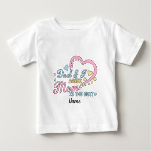 T-shirt Pour Bébé Créez Votre Propre Papa & Je suis d'accord Maman e
