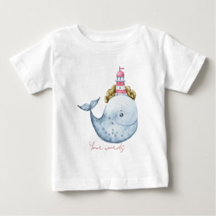 T-shirt Pour Bébé Créez votre propre phare de baleine