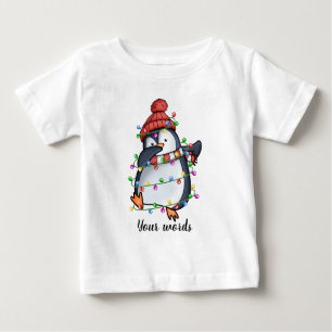 T-shirt Pour Bébé Créez votre propre pingouin de Noël Dabbing