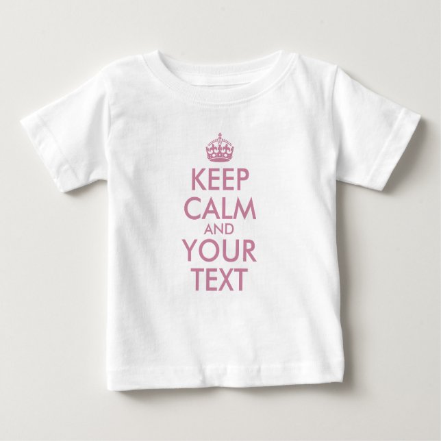 T-shirt Pour Bébé Créez votre propre Rose Dusty Calme (Devant)