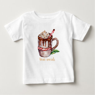 T-shirt Pour Bébé Créez votre propre Sucre de canne de Noël Chocolat