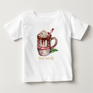 T-shirt Pour Bébé Créez votre propre Sucre de canne de Noël Chocolat