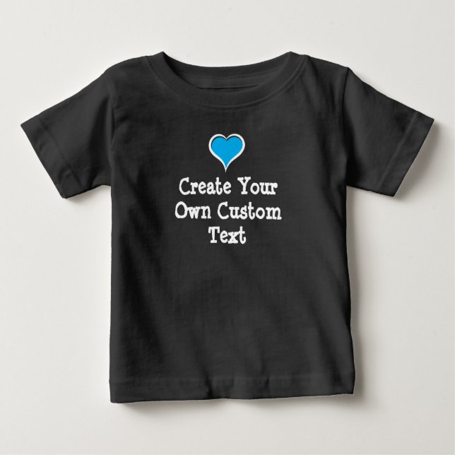 T-shirt Pour Bébé Créez votre propre texte personnalisé avec Blue He (Devant)