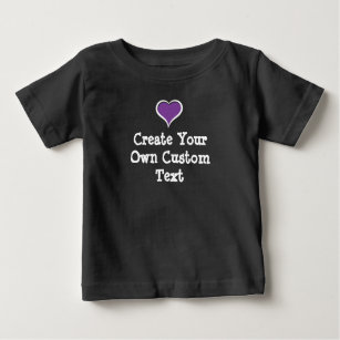 T-shirt Pour Bébé Créez votre propre texte personnalisé avec Purple 