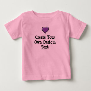 T-shirt Pour Bébé Créez votre propre texte personnalisé avec Purple 