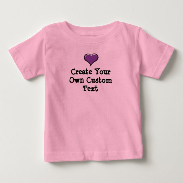 T-shirt Pour Bébé Créez votre propre texte personnalisé avec Purple  (Devant)