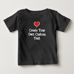 T-shirt Pour Bébé Créez votre propre texte personnalisé avec Red Hea