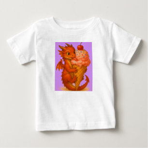 T-shirt Pour Bébé Crème glacée dragon aux yeux grands imaginaires