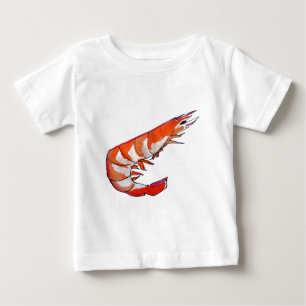 T-shirt Pour Bébé crevettes crevettes fruits de mer art kitsch