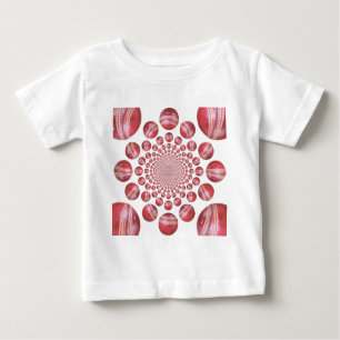 T-shirt Pour Bébé Crimson Vortex : Belle Balle de Cricket Rouge