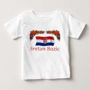 T-shirt Pour Bébé Croate Sretan Bozic (Joyeux Noël)