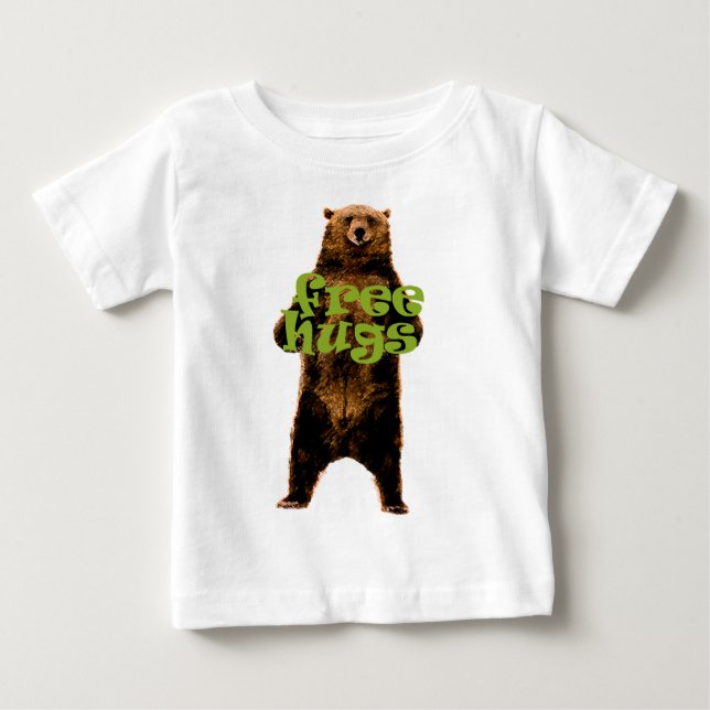 T-shirt Pour Bébé crochets mignons et sans câlins conception de l'ou (Devant)