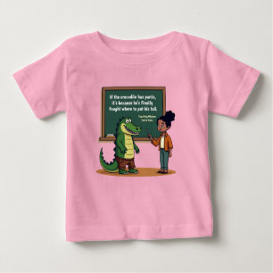 T-shirt Pour Bébé Crocodile Pants Pun Funny Teacher Wisdom