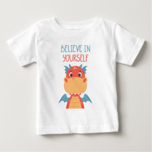 T-shirt Pour Bébé Crois En Toi-Même Dragon