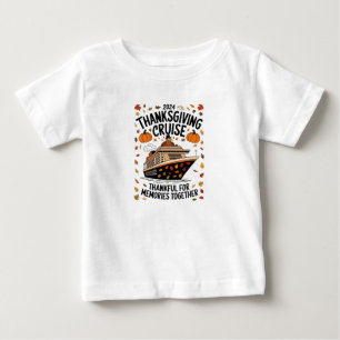 T-shirt Pour Bébé Croisière de Thanksgiving 2024 Reconnaissant pour 