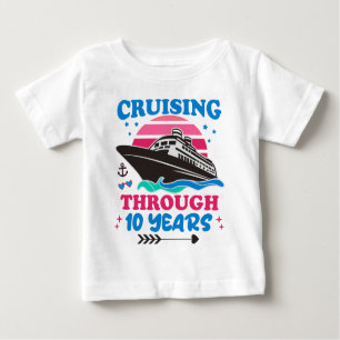 T-shirt Pour Bébé Croisière Sur 10 Ans Mariage