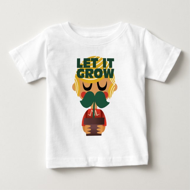 T-shirt Pour Bébé Croissance de la moustache (Devant)