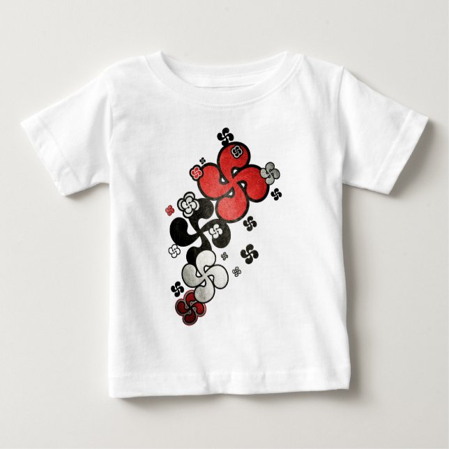 T-shirt Pour Bébé croix Basque (Devant)