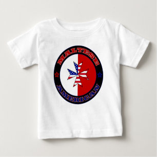T-shirt Pour Bébé Croix d'Amérique maltaise