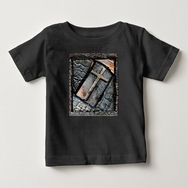 T-shirt Pour Bébé Croix de protection (Devant)