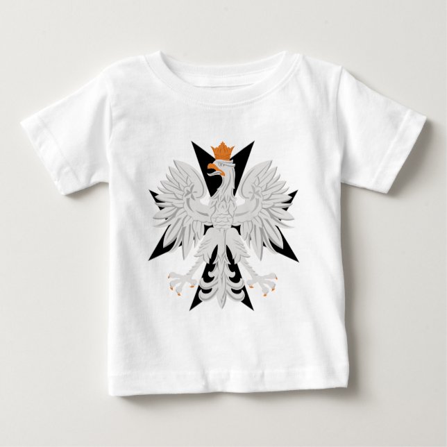 T-shirt Pour Bébé Croix maltaise polonaise d'Eagle (Devant)