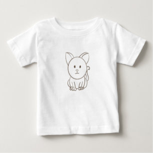 T-shirt Pour Bébé Croquis adorable pour chat