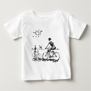 T-shirt Pour Bébé Croquis allant à vélo de vélo